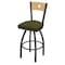 Holland Bar Stool Co 30" Swivel Counter Stool, Bronze Finish, Nat Back, Graph Parrot Seat 83030PWNatMplB015 - alternate 1